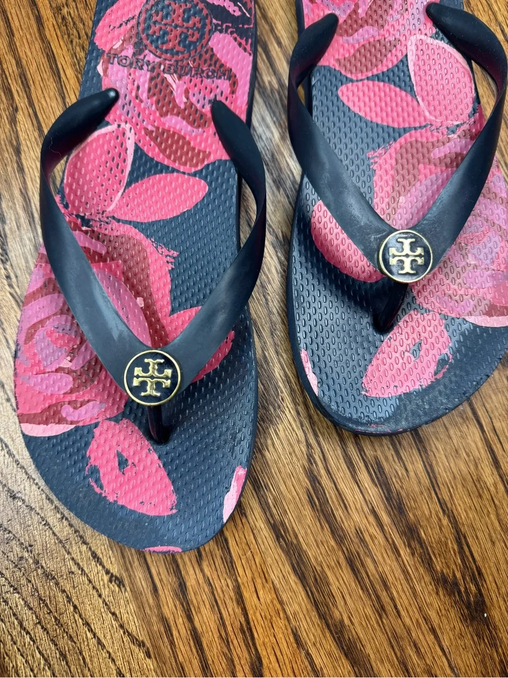 Tory Burch Rubber Beach Fit Flops Floral Women’s 9